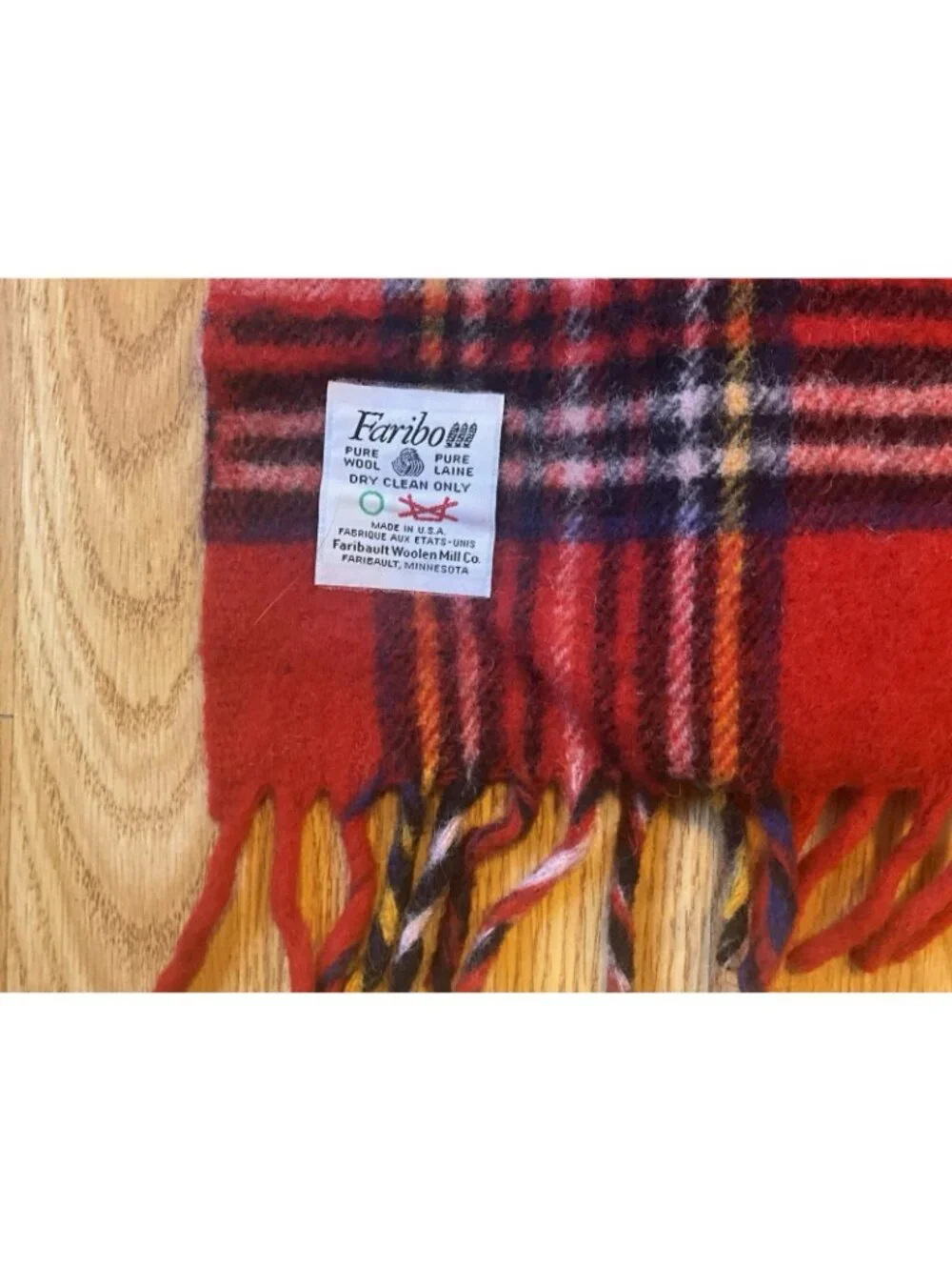 Faribo red plaid